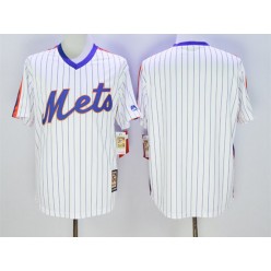 MLB New York Mets Blank Retired White Pullover Majestic Cooperstown Collection Throwback Men Jersey