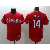 MLB Philadelphia Phillies 14 Pete Rose Red Flexbase Authentic Collection Stitched Men Jersey
