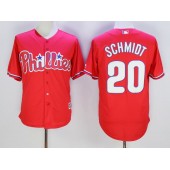 MLB Philadelphia Phillies 20 Mike Schmidt Red New Cool Base Men Jersey