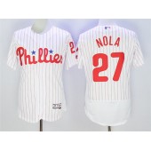 MLB Philadelphia Phillies 27 Aaron Nola White Home 2016 Flexbase Majestic Baseball Men Jersey