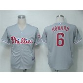 MLB Philadelphia Phillies 6 Ryan Howard Gery Cool Base Men Jersey