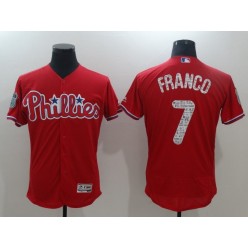 MLB Philadelphia Phillies 7 Maikel Franco 2017 Spring Training Cool Base Stitched Men Jersey