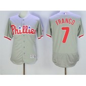 MLB Philadelphia Phillies 7 Maikel Franco Gray Road 2016 Flexbase Majestic Baseball Men Jersey
