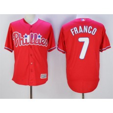 MLB Philadelphia Phillies 7 Maikel Franco Red New Cool Base Men Jersey