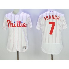 MLB Philadelphia Phillies 7 Maikel Franco White Home 2016 Flexbase Majestic Baseball Men Jersey
