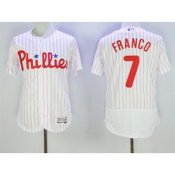 MLB Philadelphia Phillies 7 Maikel Franco White Home 2016 Flexbase Majestic Baseball Men Jersey