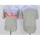 MLB Philadelphia Phillies Blank Gray Road 2016 Flexbase Majestic Baseball Men Jersey