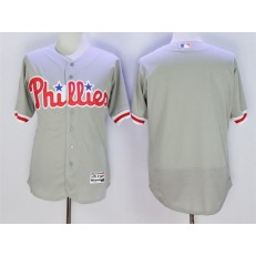 MLB Philadelphia Phillies Blank Gray Road 2016 Flexbase Majestic Baseball Men Jersey