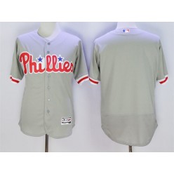 MLB Philadelphia Phillies Blank Gray Road 2016 Flexbase Majestic Baseball Men Jersey