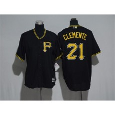 MLB Pittsburgh Pirates 21 Roberto Clemente Black New Cool Base Men Jersey