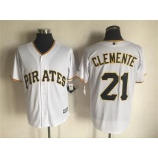 MLB Pittsburgh Pirates 21 Roberto Clemente Home White 2015 Cool Base Men Jersey