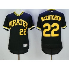 MLB Pittsburgh Pirates 22 Andrew McCutchen Black Pullover 2016 Flexbase Majestic Baseball Men Jersey