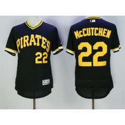 MLB Pittsburgh Pirates 22 Andrew McCutchen Black Pullover 2016 Flexbase Majestic Baseball Men Jersey