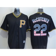 MLB Pittsburgh Pirates 22 Andrew McCutchen Black USA Flag Fashion Baseball Men Jersey