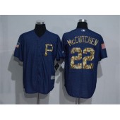 MLB Pittsburgh Pirates 22 Andrew McCutchen Denim Blue Salute to Service Stitched Baseball Men Jersey