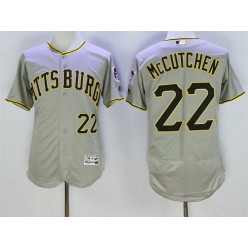 MLB Pittsburgh Pirates 22 Andrew McCutchen Gray 2016 Flexbase Majestic Baseball Men Jersey