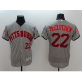 MLB Pittsburgh Pirates 22 Andrew McCutchen Gray Fashion Stars & Stripes 2016 Flexbase Independence Day Men Jersey