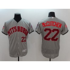 MLB Pittsburgh Pirates 22 Andrew McCutchen Gray Fashion Stars & Stripes 2016 Flexbase Independence Day Men Jersey