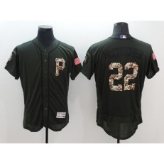 MLB Pittsburgh Pirates 22 Andrew McCutchen Green Flexbase Authentic Collection Salute to Service Stitched Baseball Men Jersey