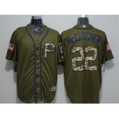 MLB Pittsburgh Pirates 22 Andrew McCutchen Green Salute to Service Majestic Baseball Men Jersey