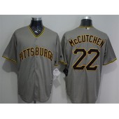 MLB Pittsburgh Pirates 22 Andrew McCutchen Grey New Cool Base Men Jersey