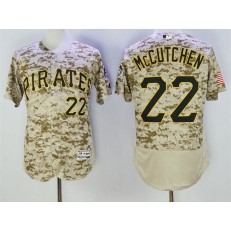 MLB Pittsburgh Pirates 22 Andrew McCutchen Retired Camo Collection 2016 Flexbase Majestic Baseball Men Jersey