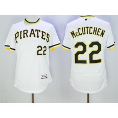 MLB Pittsburgh Pirates 22 Andrew McCutchen White Pullover 2016 Flexbase Majestic Baseball Men Jersey
