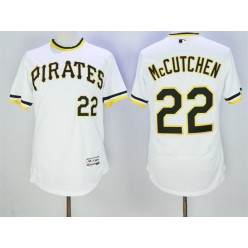 MLB Pittsburgh Pirates 22 Andrew McCutchen White Pullover 2016 Flexbase Majestic Baseball Men Jersey