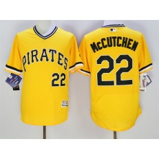 MLB Pittsburgh Pirates 22 Andrew McCutchen Yellow Flexbase Authentic Collection Cooperstown Stitched Baseball Men Jersey