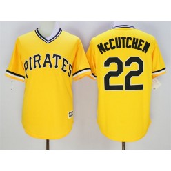 MLB Pittsburgh Pirates 22 Andrew McCutchen Yellow New Cool Base Men Jersey