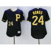 MLB Pittsburgh Pirates 24 Barry Bonds Black 2016 Flexbase Majestic Baseball Men Jersey