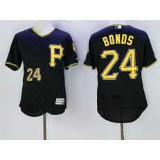 MLB Pittsburgh Pirates 24 Barry Bonds Black 2016 Flexbase Majestic Baseball Men Jersey