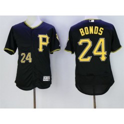 MLB Pittsburgh Pirates 24 Barry Bonds Black 2016 Flexbase Majestic Baseball Men Jersey