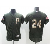 MLB Pittsburgh Pirates 24 Barry Bonds Green Flexbase Authentic Collection Salute to Service Stitched Baseball Men Jersey
