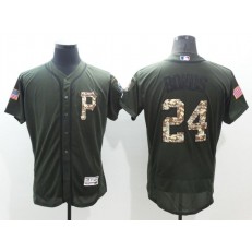 MLB Pittsburgh Pirates 24 Barry Bonds Green Flexbase Authentic Collection Salute to Service Stitched Baseball Men Jersey