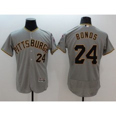MLB Pittsburgh Pirates 24 Barry Bonds Grey Flexbase 2016 Player Men Jersey