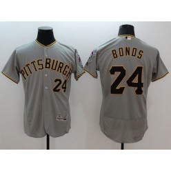 MLB Pittsburgh Pirates 24 Barry Bonds Grey Flexbase 2016 Player Men Jersey