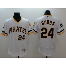 MLB Pittsburgh Pirates 24 Barry Bonds White Pullover Flexbase 2016 Player Men Jersey