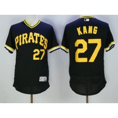 MLB Pittsburgh Pirates 27 Jung-ho Kang Black Pullover 2016 Flexbase Majestic Baseball Men Jersey