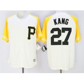 MLB Pittsburgh Pirates 27 Jung-ho Kang Cream Gold Exclusive New Cool Base Men Jersey