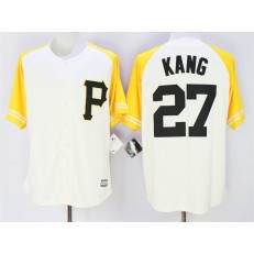 MLB Pittsburgh Pirates 27 Jung-ho Kang Cream Gold Exclusive New Cool Base Men Jersey