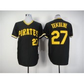 MLB Pittsburgh Pirates 27 Jung-ho Kang Mitchell and Ness 1982 Stitched Black Throwback Men Jersey