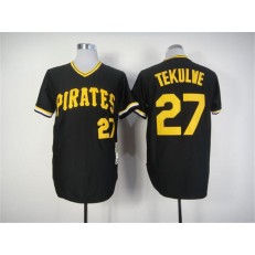 MLB Pittsburgh Pirates 27 Jung-ho Kang Mitchell and Ness 1982 Stitched Black Throwback Men Jersey