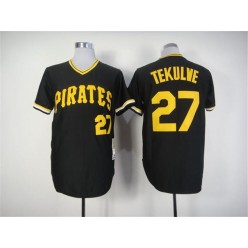 MLB Pittsburgh Pirates 27 Jung-ho Kang Mitchell and Ness 1982 Stitched Black Throwback Men Jersey