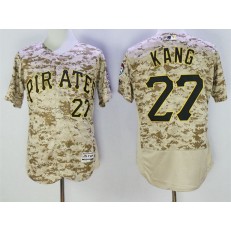 MLB Pittsburgh Pirates 27 Jung-ho Kang Retired Camo Collection 2016 Flexbase Majestic Baseball Men Jersey