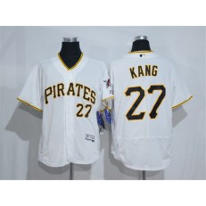 MLB Pittsburgh Pirates 27 Jung-ho Kang White 2016 Flexbase Majestic Baseball Men Jersey