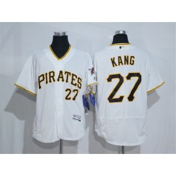 MLB Pittsburgh Pirates 27 Jung-ho Kang White 2016 Flexbase Majestic Baseball Men Jersey