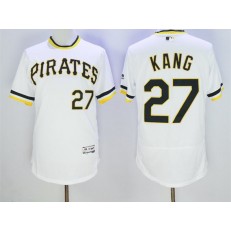 MLB Pittsburgh Pirates 27 Jung-ho Kang White Pullover 2016 Flexbase Majestic Baseball Men Jersey