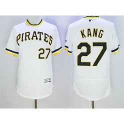 MLB Pittsburgh Pirates 27 Jung-ho Kang White Pullover 2016 Flexbase Majestic Baseball Men Jersey