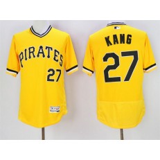 MLB Pittsburgh Pirates 27 Jung-ho Kang Yellow Flexbase Authentic Collection Cooperstown Stitched Baseball Men Jersey